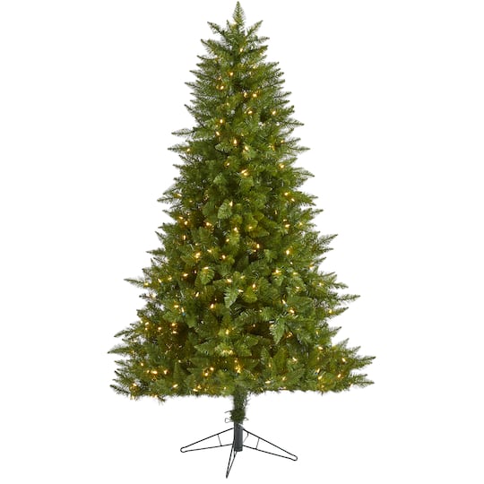 6.5ft. Pre-Lit Vermont Spruce Artificial Christmas Tree, Warm White LED Lights